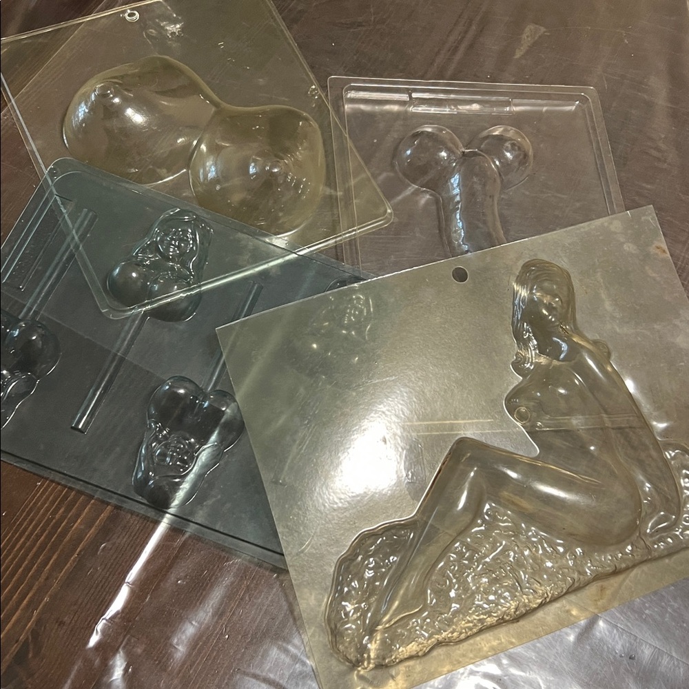 Spicy VINTAGE Plastic Chocolate Candy Molds for Bachelor/Bachelorette Party